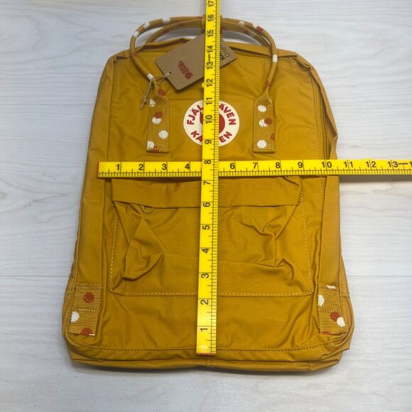 NWT FjallRaven Kanken Backpack Ochre Confetti Pattern 23510 main image 9